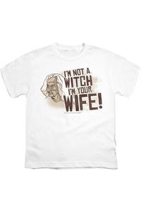 Футболка с коротким рукавом для детей "Принцесса-невеста: Я не ведьма" Gildan, белый