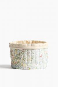 Кофр стеганый для хранения H&M, 20х15 см, светло-голубой / Бэмби