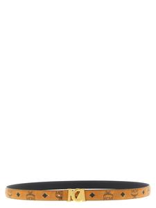 Ремень с пряжкой с логотипом MCM, коричневый