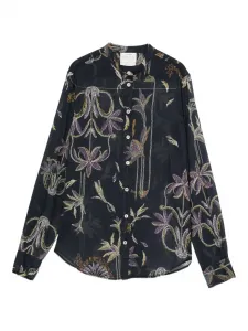 Рубашка с принтом Forte Forte, синий