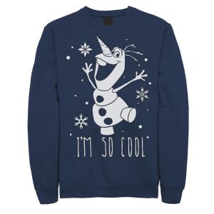 Мужской свитшот Frozen Olaf I'm So Cool Dancing Disney, синий