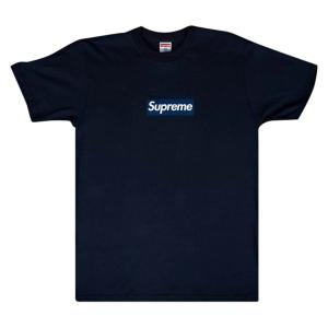 Футболка Supreme New York Yankees Box Logo, темно-синий