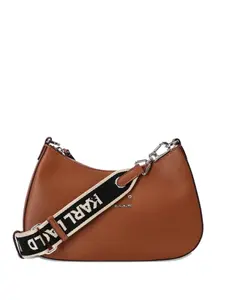 Сумка на плечо с логотипом KARL LAGERFELD, коричневый