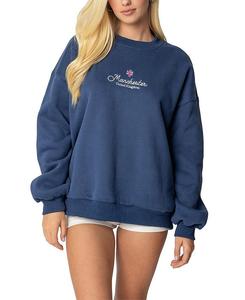 Толстовка оверсайз с вышивкой Manchester Edikted, синий