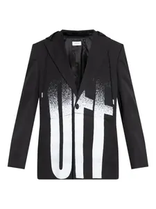 Куртка с капюшоном и эффектом распыленной краски OFF-WHITE, черный