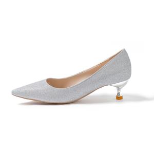 Женские туфли на высоком каблуке A poinsettia princess, серебро