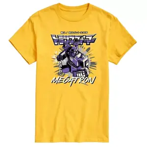 Мужская футболка с изображением кандзи «Мегатрон» из сериала «Трансформеры» Licensed Character, желтый
