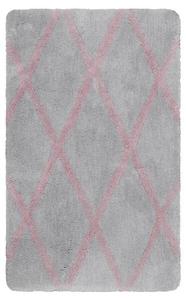 Коврик для ванной Homie Living San Bosa, 60x2x100 см, серый/розовый