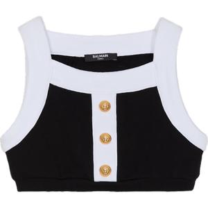 Детские майки и топы BALMAIN, черный