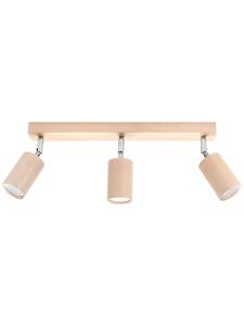 Потолочный светильник LUDWIK 3 из натурального дерева, подвижный абажур, стиль лофт, светодиодная лампа GU10, NICE LAMPS Nice Lamps