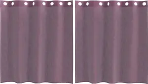 Шторы из вуали vidaXL с люверсами, 2 шт., фиолетовые, 140x140 см