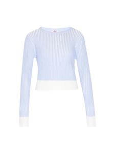 MyMo Женский свитер светло-голубого и белого цвета