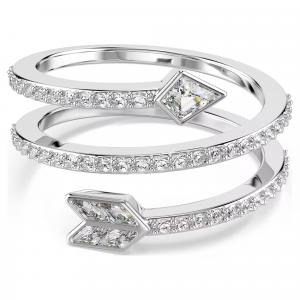 Кольцо Swarovski Idyllia Mixed Cuts, Arrow, белый/с родиевым покрытием