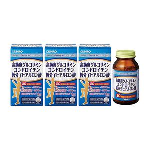 Добавка Orihiro High Purity Glucosamine Chondroitin Low Molecular Hyaluronic Acid, 3 предмета, 270х3 таблеток