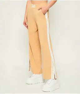 Вязаные брюки loose fit Elisabetta Franchi, бежевый