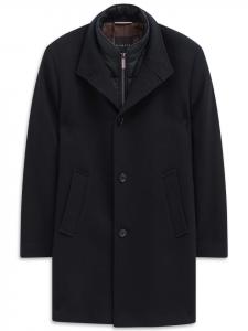 Пальто с воротником-стойкой в цвете 390-синего цвета Bugatti