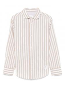 Рубашка в полоску Eleventy Kids, нейтральный
