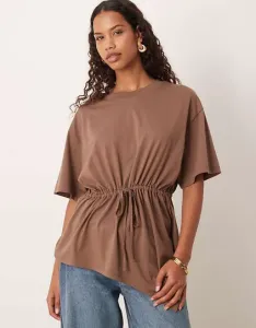 Шокированная талия с завязками на талии и асимметричным подолом ASOS DESIGN