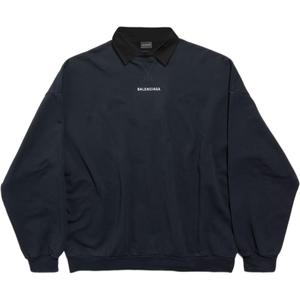 Свитшот с воротником Balenciaga, черный