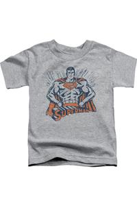 Футболка с принтом Superman в винтажном стиле Gildan, Athletic Heather