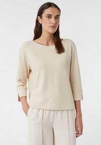 Джемпер comma STRUKTURIERTES MIT 3/4-ÄRMELN UND U-BOOT-AUSSCHNITT, Beige