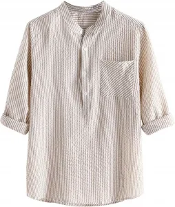 Мужская футболка на пуговицах, классическая модель 2026 года, Beige