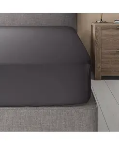 Гибрид бамбукового хлопка - только простыня на резинке, размер Twin xl Egyptian Linens, charcoal