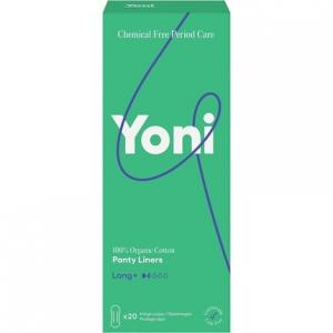 Удлиненные ежедневные прокладки Yoni, 20 шт., органический хлопок, гипоаллергенный и дышащий, супервпитывающий хлопок, не содержит химикатов, для ежедневного кровотечения