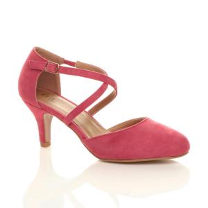 Туфли на высоком каблуке с перекрещенными ремешками, состоящие из 2 частей AJVANI, розовый