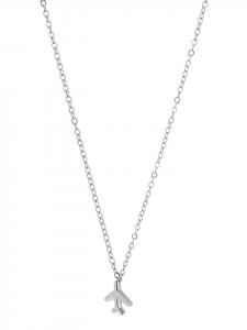 Adeliás Женское ожерелье с подвеской в виде символа бесконечности из нержавеющей стали серебристого цвета