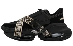 Низкие повседневные туфли мужские черные BALMAIN, Original Shoe Box Not Included