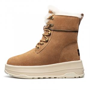 AU&MU Термостойкие противоскользящие утепленные сапоги с противоскользящим покрытием 15 см унисекс Chestnut, цвет Chestnut