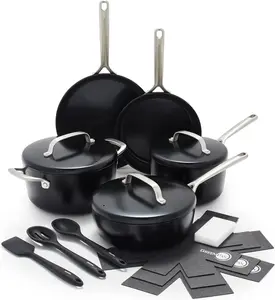 Набор керамической посуды GreenPan GP5, 14 предметов, черный