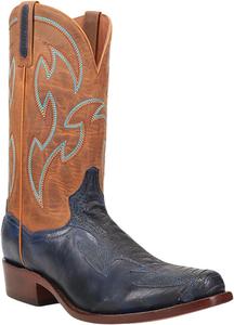 Мужские вестерн-бутсы Dan Post с экзотической кожей ноги страуса, квадратный носок - Dps1110, синий