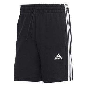 Шорты Essentials французские футеровые шорты с тремя полосками Adidas, черный