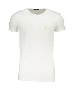 Белая футболка с круглым вырезом и оригинальным принтом. Cavalli Class, белый