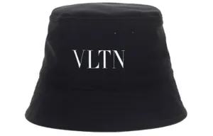 Valentino Кепка-ведро с принтом логотипа Vltn, Black