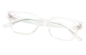MUZU Пластиковая прямоугольная оправа для очков унисекс, Transparent-C01
