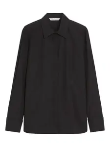 Рубашка с двойными манжетами MAX MARA, черный