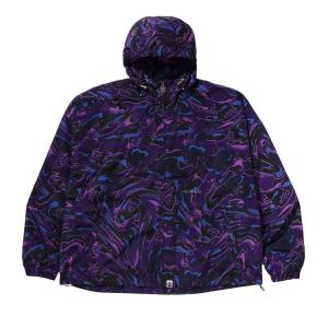 Куртка BAPE Marbling Camo Bathing Ape Logo Nylon Hooded Jacket, Purple