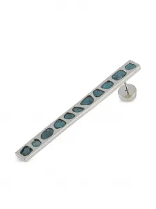 Серебряная серьга Plate с бриллиантами Parts of Four, серый