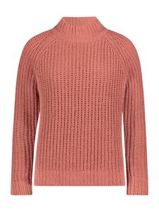 Вязаный свитер с воротником-стойкой терракотового цвета CARTOON