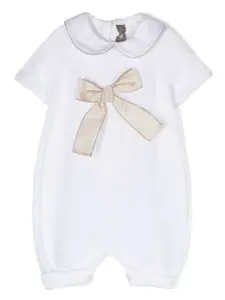 Трикотажный ромпер с бантом Little Bear, белый
