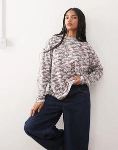 Лонгслив с длинным рукавом COLLUSION в красном камуфляже