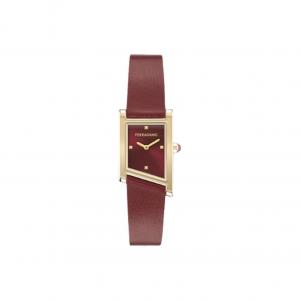 Ferragamo Часы Wrist Watch Quartz Movement Cow Leather Strap 22*36mm Red Watch Dial Women's Watch, Red Watch Dial