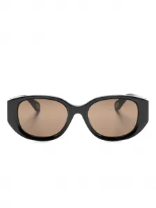 Солнцезащитные очки в круглой оправе с логотипом Chloé Eyewear, черный