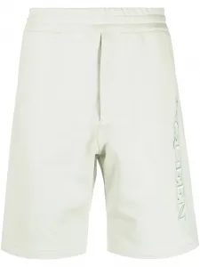 Шорты-бермуды с вышитым логотипом Alexander McQueen, зеленый