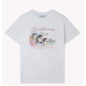 Белая хлопковая футболка Casablanca, белый