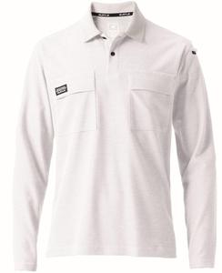 Поло с длинным рукавом BURTLE (унисекс), весна-лето, белое, 515 29 3L