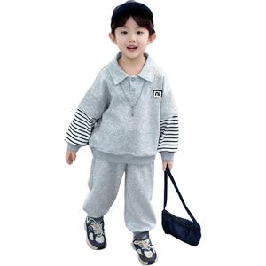 Детская повседневная спортивная футболка с воротником-поло EASTERN CAMEL, серый